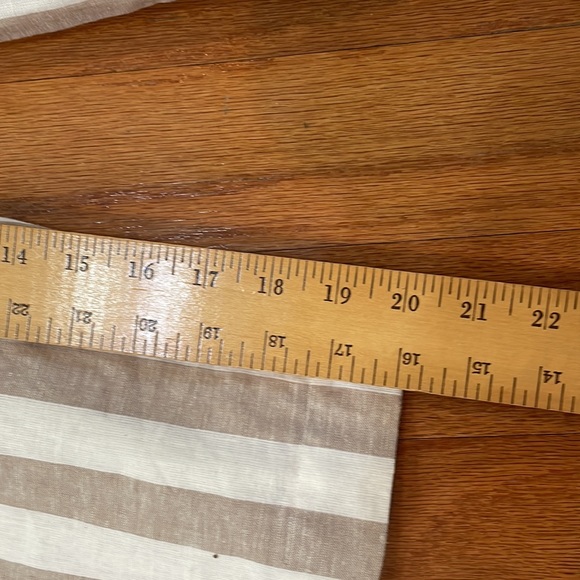 Lauren Conrad Tan White Stripe Size XL NWT Linen Blend Fully Lined Wide Leg - Picture 8 of 13